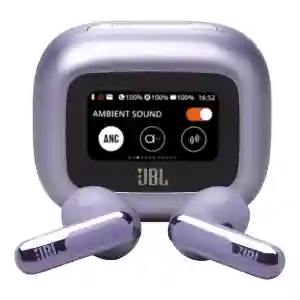 JBL Live Flex 3 Purple True Wireless Noise Cancelling Earbuds | Open-Stick Design & Pure Bass Sound