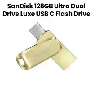 SanDisk Ultra Dual Drive Luxe 128GB Gold | USB 3.1 Flash Drive 400MB/s