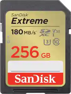 SanDisk Extreme SD UHS-I 256GB | 180MB/s Read 130MB/s Write | Imaging Card