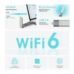 TP-Link Archer TX50UH AX3000 High Gain Dual Band Wi-Fi 6 USB Adapter