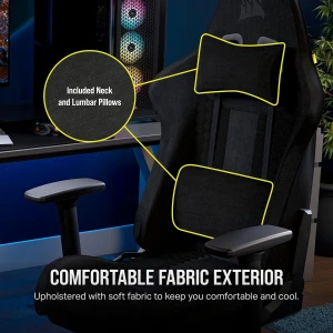 Corsair TC100 Relaxed Fabric Gaming Chair Black
