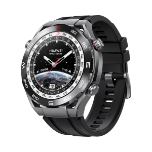 Huawei Watch Ultimate Black Zircon-Based Amorphous Alloy Case with Black HNBR Strap
