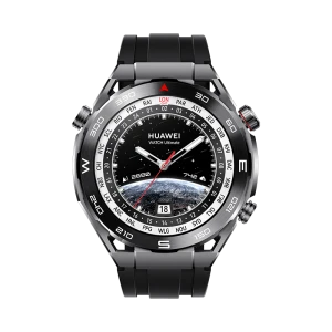 Huawei Watch Ultimate Black Zircon-Based Amorphous Alloy Case with Black HNBR Strap