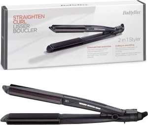 BaByliss 2 In 1 Hair Straightener And Curler Diamond Ceramic ST330SDE