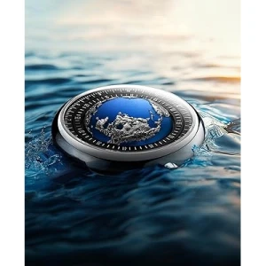 CIGA Design Automatic Watch 46mm Titanium Case Blue 3D Dial Sapphire Glass 40 Hour Power Reserve