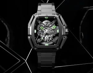 CIGA Design Z035-GG01-W1G Automatic Watch Transparent Dial Stainless Steel Sapphire Glass 3ATM