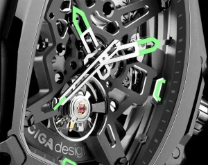 CIGA Design Z035-GG01-W1G Automatic Watch Transparent Dial Stainless Steel Sapphire Glass 3ATM
