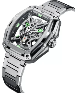 CIGA Design Z035 SS01 W1S Automatic Watch 22mm Stainless Steel Transparent Dial