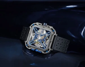 CIGA Design X021 TIBU W25BK Automatic Watch 44mm Titanium Transparent Dial