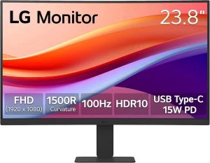 LG 24U421A-B 24 Inch FHD Curved Monitor