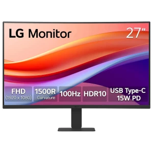 LG 27U421A-B 27 Inch FHD Curved Monitor