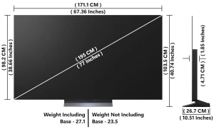 LG OLED77C56LA 77 Inch OLED 4K Smart TV