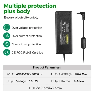 ADAPTER 12V 10A Power Adapter AD-12V10A