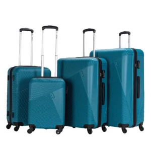 VIPTOUR ABS Hard Side 4 Piece Spinner Luggage Set Hanbor Blue VT-A390