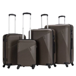 VIPTOUR ABS Hard Side 4 Piece Spinner Luggage Set Olive VT-A390