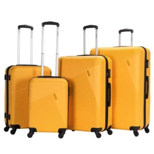 VIPTOUR ABS Hard Side 4 Piece Spinner Luggage Set Old Gold VT-A390