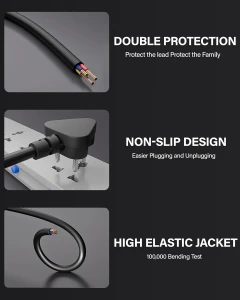 AC Cord 3 Pin High Quality Laptop Power Cable AC-213UK