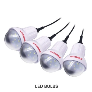 STARGOLD Solar Lighting 4 LED Bulb System SG-3007 Portable Solar Light
