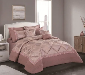 STARGOLD Lace Jacquard Comforter 8PCS Set SG-CJL2002 Luxury Bedding Set