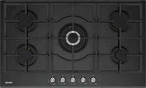 Simfer 90cm Built In Gas Hob 5 Burner with Wok Trend Series SMFBHGTR90
