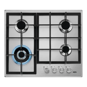 AEG 60cm Gas Hob Rotary Knob Control HGB64320SM Made in Italy