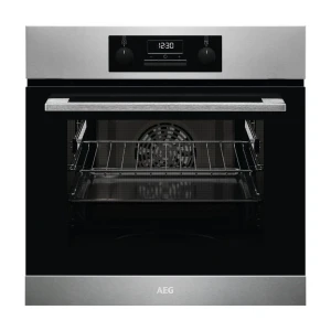 AEG 60cm Built In Electric Oven 65L Multifunction BCK431111M Black Stainless Steel