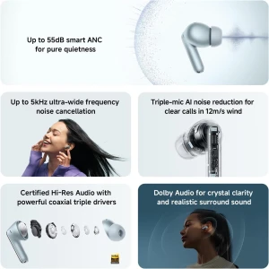 Redmi Buds 8 Pro Cloud White – Wireless Earbuds with ANC & Hi-Fi Sound