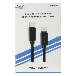 Xcell USB-C to USB-C Cable 1M White XL-CB-220CC-BLK