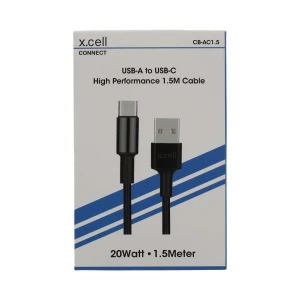 USB A to USB C Cable 1.5M Black – XL-CB-AC1.5-BLK