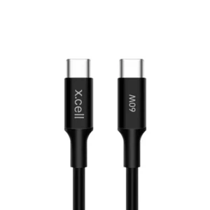 Xcell 60W USB C to C Cable 1M Black – XL-CB-60W-CC-1M-BLK
