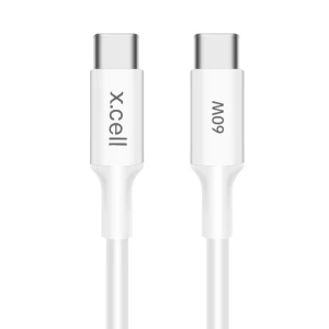 Xcell 60W USB C to C Cable 1M White – XL-CB-60W-CC-1M-WHI