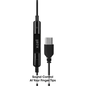 X.Cell Stereo Headset Wired with Type-C Connector XL-HS-104C-BLK