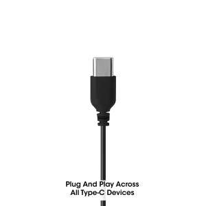 X.Cell Stereo Headset Wired with Type-C Connector XL-HS-104C-BLK