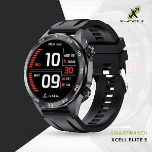 Xcell Smart Watch Black Frame Black Silicon Strap XL-WCH-Elite5-BFBS