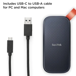 SANDISK 1TB Portable SSD 800MB/s USB 3.2 Gen 2 SDSSDE30-1T00-G26