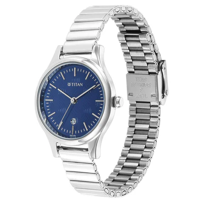 Titan Women Karishma Blue Dial Metal Strap Watch