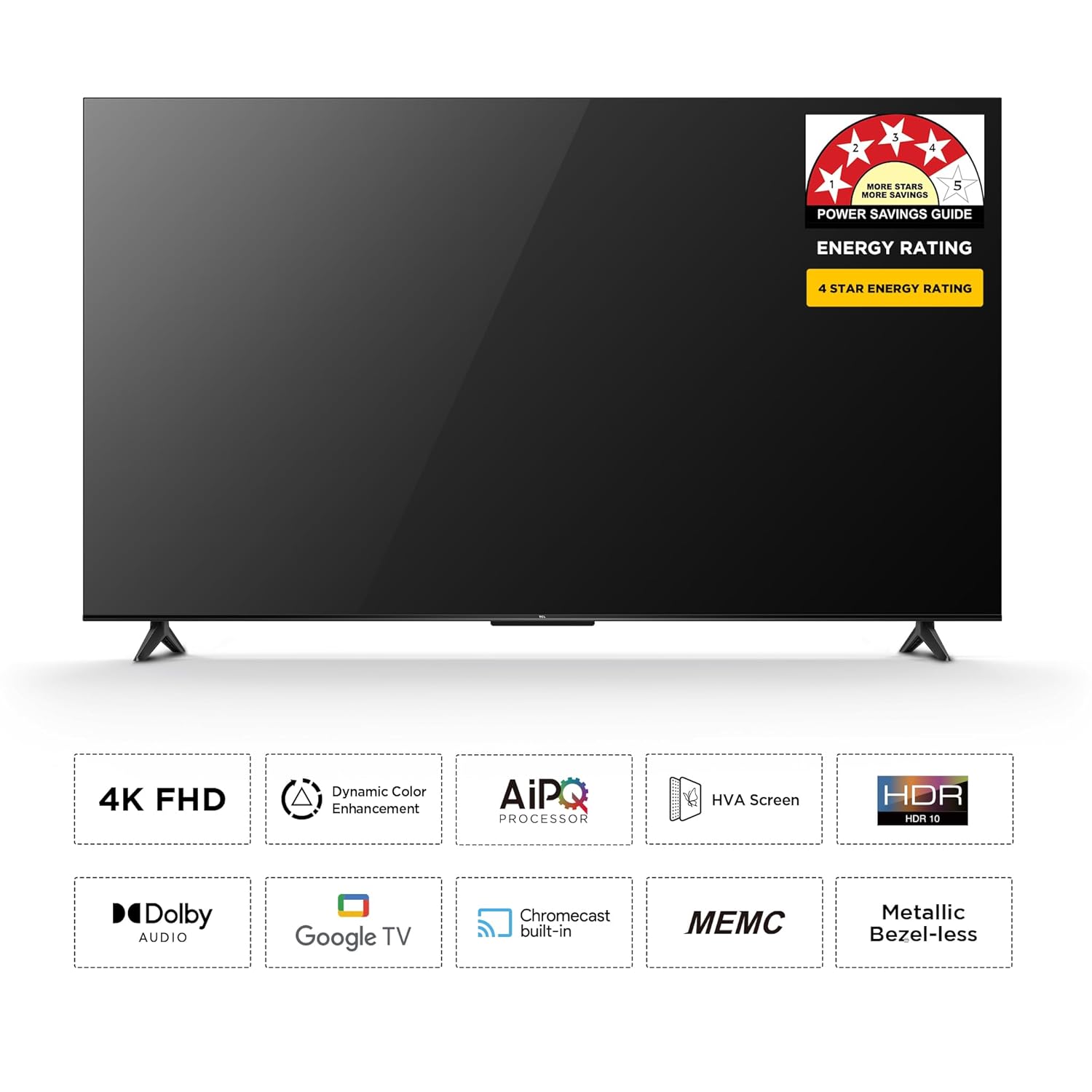 TCL 65" 4K UHD TV with AiPQ Processor, MEMC & HVA Screen