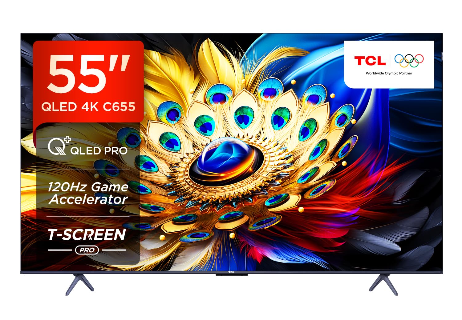 TCL 55" QLED TV with Quantum Dot, 100% Color Volume & AiPQ Processor