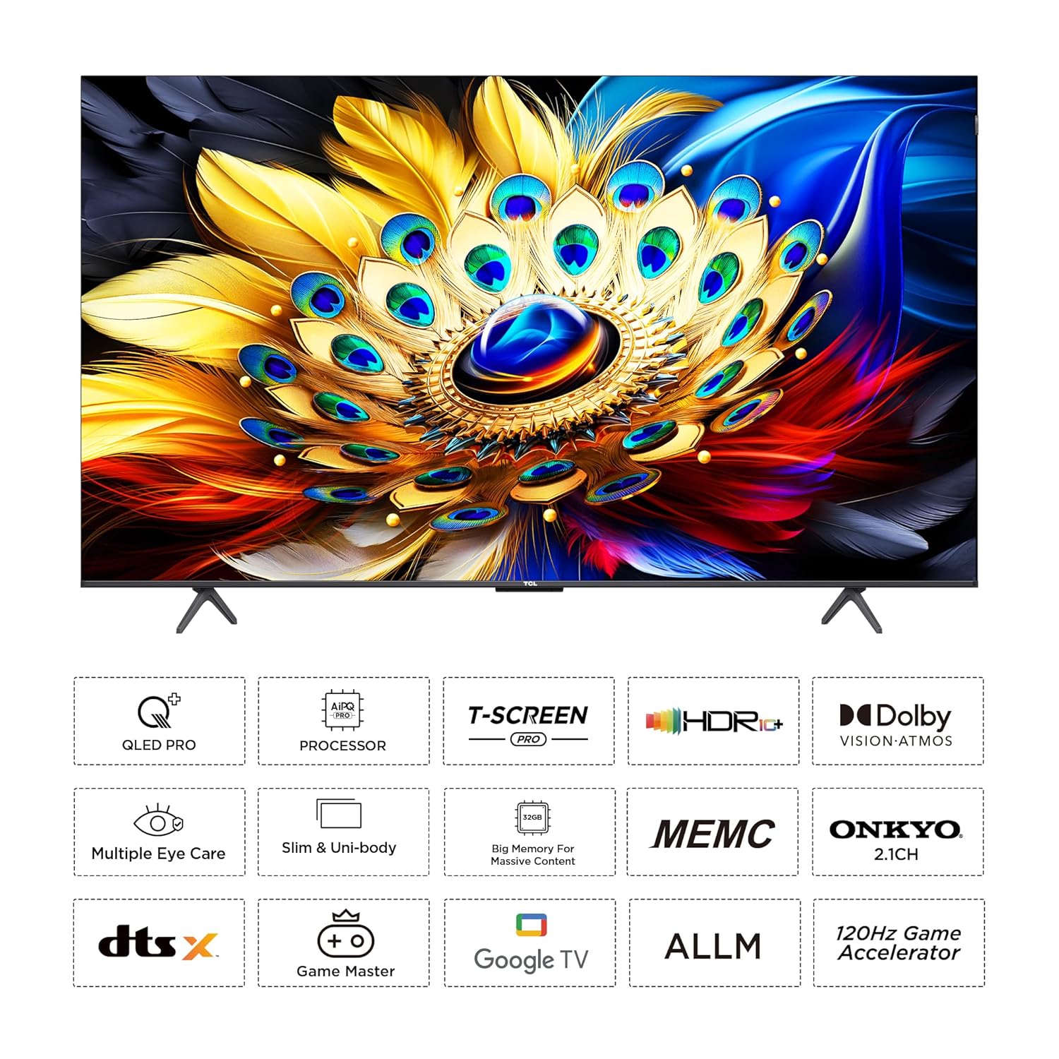TCL 55" QLED TV with Quantum Dot, 100% Color Volume & AiPQ Processor