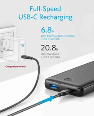 Anker PowerCore Metro Essential 20000mAh Power Bank – Black