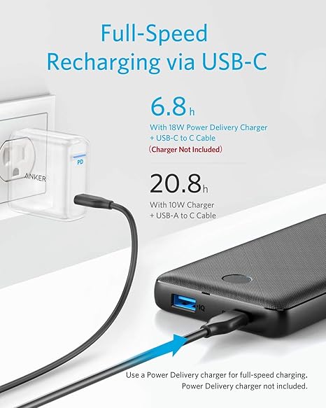 Anker PowerCore Essential 20000 PD Power Bank – Black