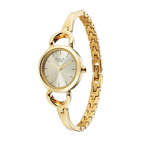 Titan Raga Champagne Dial Watch for Women 2724YM01