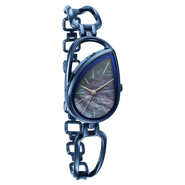 Titan Raga Chic Quartz Analog Blue Dial Blue Metal Strap Watch for Women 2688QM02