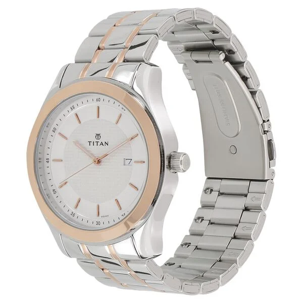 Titan Regalia Baron White Dial Analog Watch for Men 1627KM01