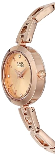 Titan Raga Beige Dial Analog Watch for Women 2540WM06