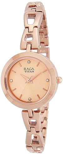 Titan Raga Beige Dial Analog Watch for Women 2540WM06