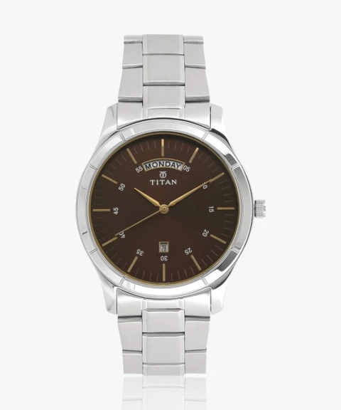 Titan Neo Brown Dial Analog Watch for Men 1767SM03 | Titan Qatar