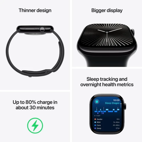 Apple Watch Series 10 42mm Silver Aluminum Sport Band GPS (MWWA3QA/A)