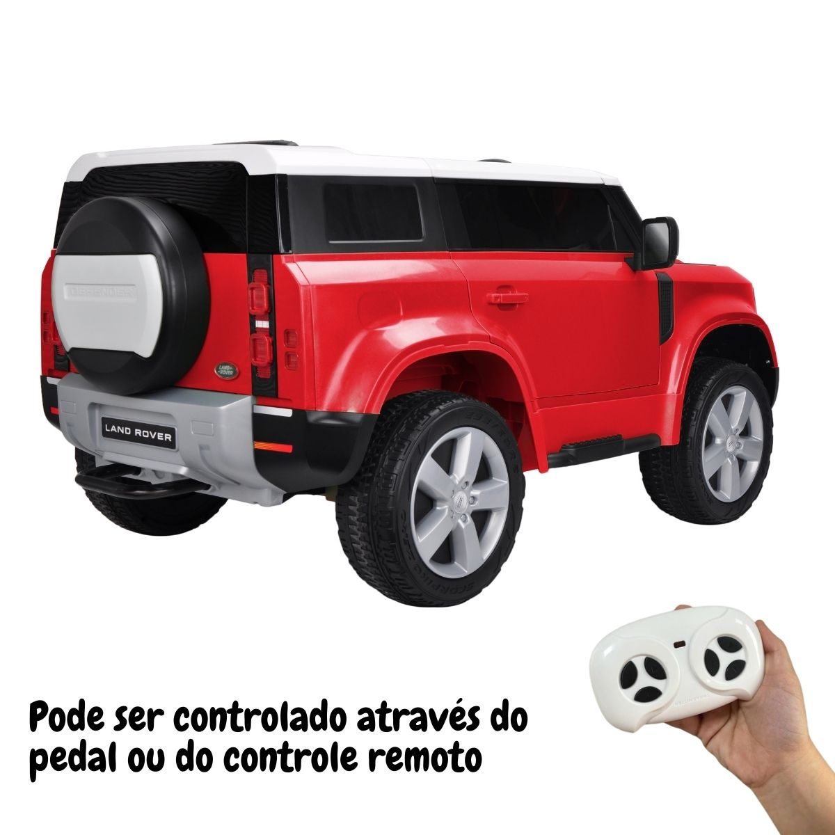 Land Rover Defender AMT-755310850 | Licensed 12V Ride-On Car with MP3, LED Lights & Leather Seat | AMTOY