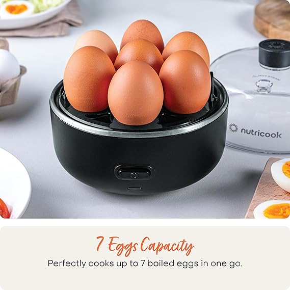 NutriCook EC207ME-K Egg Cooker 2 | Compact Electric Egg Cooker in Black